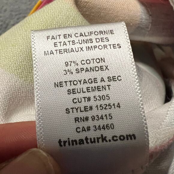 TRINA TURK Corbin Shorts Womens 6 Geometric Geo Colorful Pink Black - Picture 5 of 7